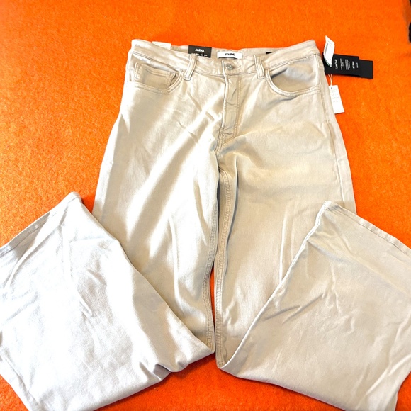 Mavi sand Alena stretch high rise wide straight leg jeans made in Europe NWT - Picture 2 of 9